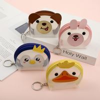 Fashion Cute Little Penguin Animal Coin Purse Laser Transparent Storage Bag Mini Wallet main image 6