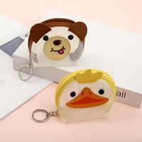 Fashion Cute Little Penguin Animal Coin Purse Laser Transparent Storage Bag Mini Wallet main image 4