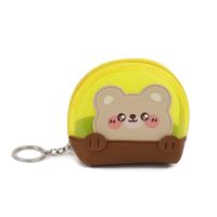 Fashion Cute Cat Yellow Duck Animal Laser Transparent Storage Bag Student Mini Wallet main image 2