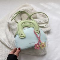 Women's Small Pu Leather Flower Cute Zipper Handbag sku image 3
