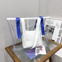 Pvc Plastic Transparent Summer New Large Capacity Gel Bag Wholesale main image 1