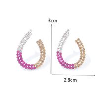 Fashion Colorful Geometric Water Drops Inlay Rhinestone Stud Earrings main image 7