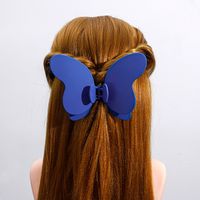 Fashion Elegant Blue White Oversized Bowknot Hair Clip Shark Clip Women Headdress main image 5