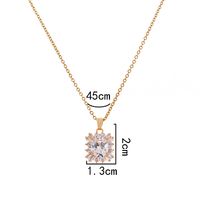 Fairy Style Shining Square Zircon Pendant Copper Necklace main image 6