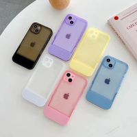 Simple Style Transparent Color Invisible Bracket Iphone13 Phone Case main image 1