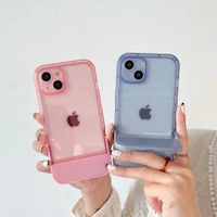 Simple Style Transparent Color Invisible Bracket Iphone13 Phone Case main image 8