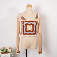 Summer New Cotton Linen Crochet Embroidery Retro Hollow Camisole Women's Top main image 6
