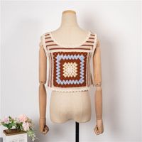 Summer New Cotton Linen Crochet Embroidery Retro Hollow Camisole Women's Top main image 7