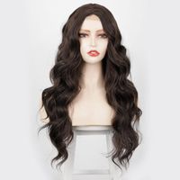Women's Front Lace Mid-length Curly Hair Synthetic Wigs main image 2