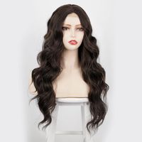 Women's Front Lace Mid-length Curly Hair Synthetic Wigs main image 4