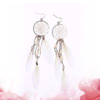 1 Set Cute Feather Plating Iron No Inlaid Earrings main image 2
