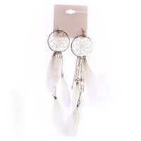 1 Set Cute Feather Plating Iron No Inlaid Earrings sku image 1