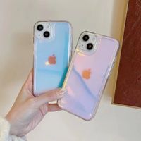 New Style Pure Color Gradient Transparent Iphone13 Anti-fall Phone Case main image 2