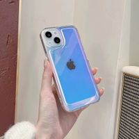New Style Pure Color Gradient Transparent Iphone13 Anti-fall Phone Case main image 4