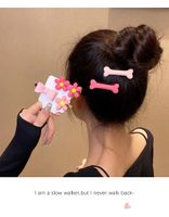 Sweet Pink Love Heart Flowers Bow Barrettes Side Cute Wild Girly Heart Bang Clip main image 2