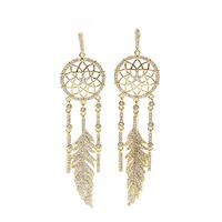 Fashion Dream Catcher Feathers Exaggerated Tassel Earrings Nhdo136921 sku image 1