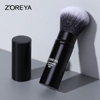 Zoreya أدوات التجميل في الأسواق الأوروبية والأمريكية ، فرش مستحضرات التجميل المصنوعة من الألياف الاصطناعية ذات الرأس الأبيض والخلفية السوداء sku image 3