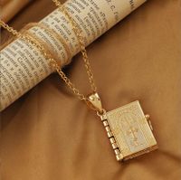 Fashion Bible Pendant Cross Necklace Alloy Pendant Chain Women main image 1
