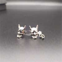 1 Set Classical Skull Plating Alloy No Inlaid Earrings main image 3