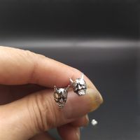 1 Set Classical Skull Plating Alloy No Inlaid Earrings main image 1