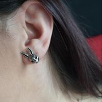 Fashion Cute Geometric Rabbit Stud Alloy Earrings Ornament main image 3