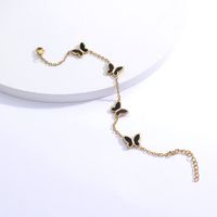 Fashion Butterfly 201 Stainless Steel 18K Gold Plated Shell Bracelets In Bulk main image 2