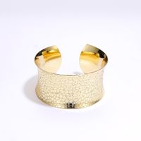 Brazalete Grande De Vórtice Cóncavo De Oro De 18k Chapado En Cobre Retro Étnico De Moda main image 2