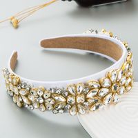 Fashion Retro Hair Accessories Baroque Wide-brimmed Crystal Headband sku image 1