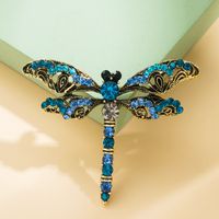 Fashion Retro New Alloy Diamond Dragonfly Breastpin Corsage Brooch main image 5