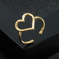 Fashion New Copper Plating 18k Gold Micro Inlaid Zircon Open Female Hollow Ring main image 4