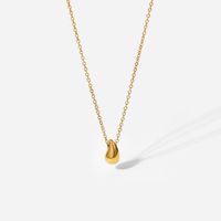 Fashion New 18k Gold Plated Stainless Steel Water Drop Pendant Necklace main image 3