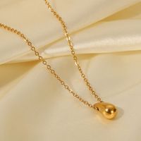 Fashion New 18k Gold Plated Stainless Steel Water Drop Pendant Necklace main image 6