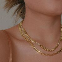 Classic Simple Satellite Chain Oval Zircon Inlaid Choker Necklace Wholesale main image 4