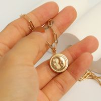 Cute Fashion Moon Star Element Pendant Copper Necklace Jewelry Lady main image 5
