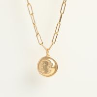 Cute Fashion Moon Star Element Pendant Copper Necklace Jewelry Lady main image 4