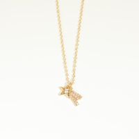 Star With Tail Diamond Inlaid Necklace Accessories Copper Pendant Women Girl Jewelry sku image 1