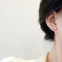 Nouveau Asymétrique Étoiles Gland Cuivre Incrusté Zircon Boucles D'oreilles main image 4