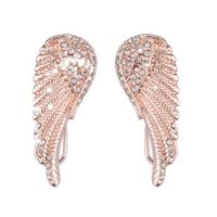 Fashion Creative Rhinestone Angel Wings Shape Stud Earrings Ornament main image 2