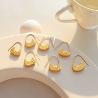 Ins Style Women's Geometric Bag Shape Ear Clip Simple Titanium Steel Gold Plated Earrings main image 4