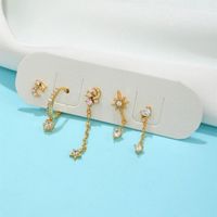 Fashion Star Moon Copper Alloy Earrings Five-piece Set Wholesale main image 4