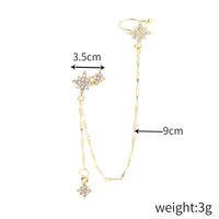 Earrings Octagonal Eight-pointed Stars Ear Chain Tassel Ear Clip Set Jewelry Wholesale main image 3