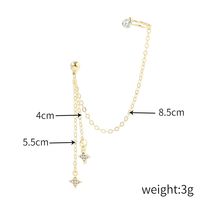 Earrings Octagonal Eight-pointed Stars Ear Chain Tassel Ear Clip Set Jewelry Wholesale sku image 6