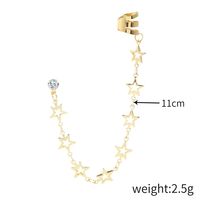 Earrings Octagonal Eight-pointed Stars Ear Chain Tassel Ear Clip Set Jewelry Wholesale sku image 3