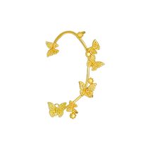 Butterfly Hanging Non-piercing Ear Clip Women's Fashion Integrated Full Diamond Butterfly Ear Clip sku image 1