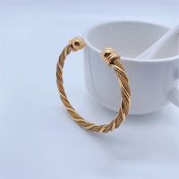 Fashion New Titanium Steel 18k Gold Plating Stainless Steel Twist Chain Bracelet main image 5