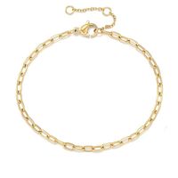 Fashion Geometric Stainless Steel 14K Gold Plated No Inlaid Bracelets In Bulk main image 4