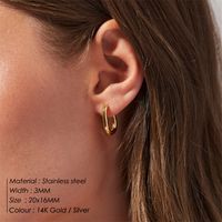 Fashion Simple Stainless Steel Ear Clip U-shaped Earrings main image 2
