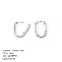 Fashion Simple Stainless Steel Ear Clip U-shaped Earrings sku image 1