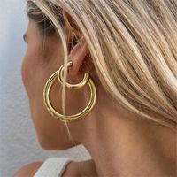 Fashion Geometric Stainless Steel No Inlaid 14K Gold Plated Earrings main image 1