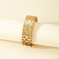 Simple Style Glossy Disc Wide-brimmed Metal Open Bracelet main image 5